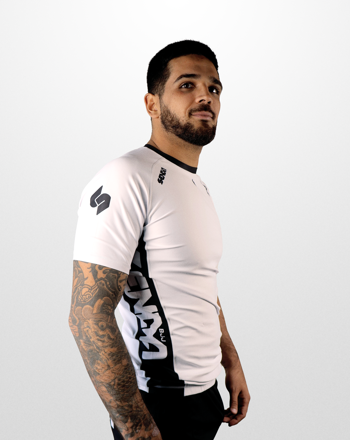 White Ranked Rashguard  - MAN