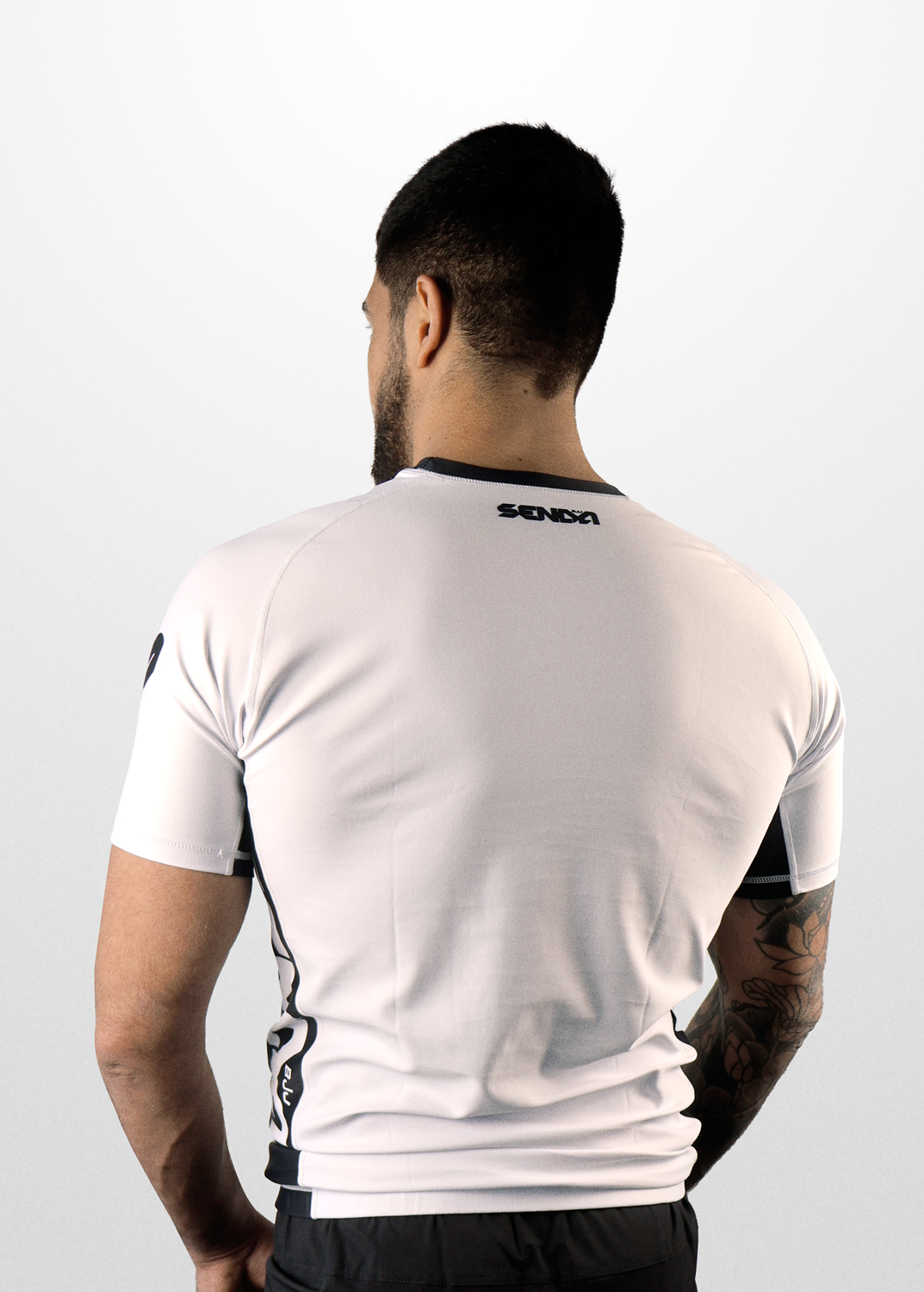White Ranked Rashguard  - MAN
